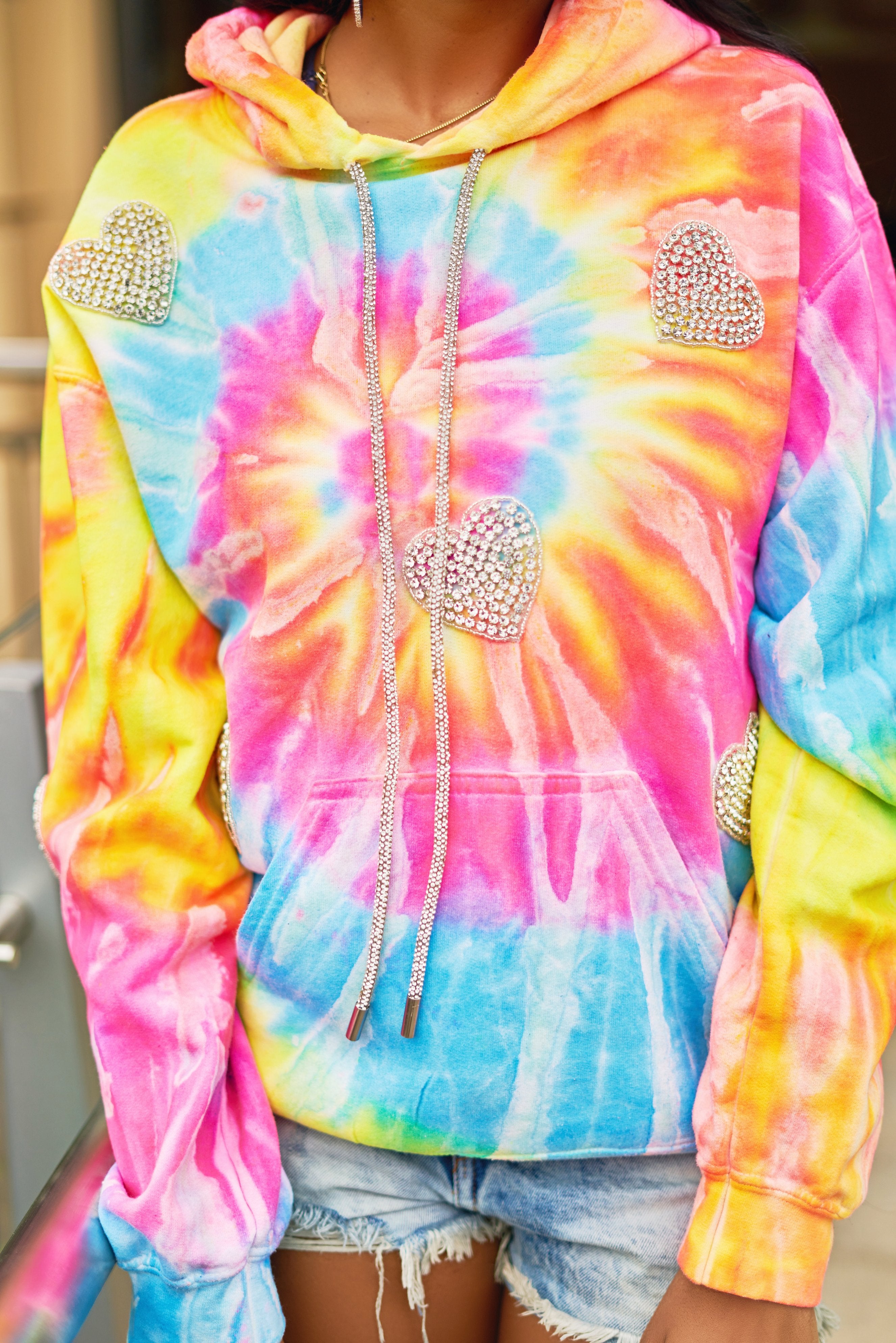 TIE-DYE LOVE HOODIE