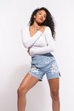 DUCHESS BOXER SHORTS: DENIM + PEARLS
